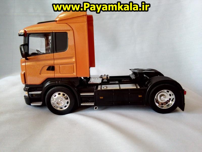 ماکت تریلی اسکانیا تک محور (SCANIA R470) بزرگ 1:32ساخت WELLY جزییات 100 درصد