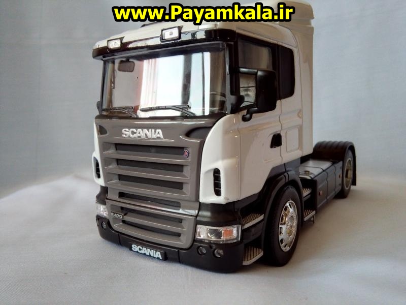 ماکت تریلی اسکانیا تک محور (SCANIA R470) بزرگ 1:32ساخت WELLY جزییات 100 درصد