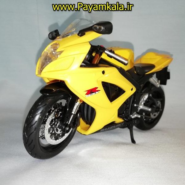 (سایز بزرگ) ماکت فلزی موتورسیکلت سوزوکی (SUZUKI GSX-R600 BY MAISTO)(1/12)