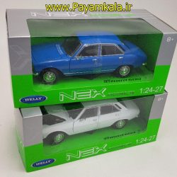 ماکت ماشین اسباب بازی پژو 504 بزرگ (1:24) (WELLY)(PEUGEOT 504 1968) سفید