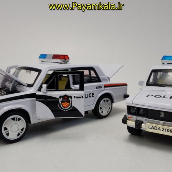 ماکت فلزی ماشین عقب کش اسباب بازی فیات لادا پلیس (FIAT LADA 2106 B6)