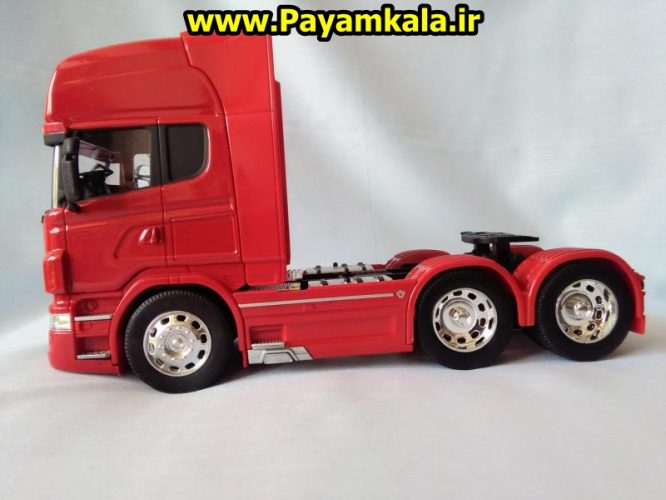 ماکت تریلی اسکانیا (SCANIA V8 R730) بزرگ 1:32ساخت WELLY : فروش انواع ماکت ماشینهای ایرانی و خارجی ارسال پستی سراسر ایران