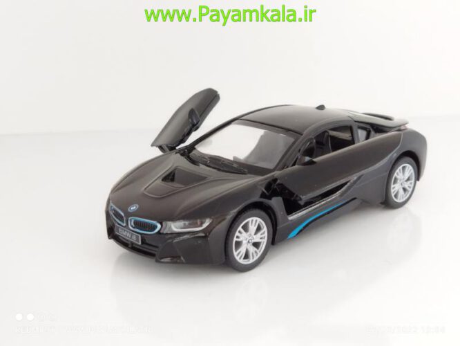 ماکت ماشین اسباب بازی ب ام و I8 مشکی (BMW I8 BY KINSMART)