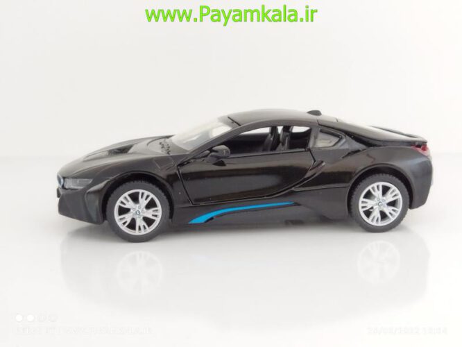 ماکت ماشین اسباب بازی ب ام و I8 مشکی (BMW I8 BY KINSMART)