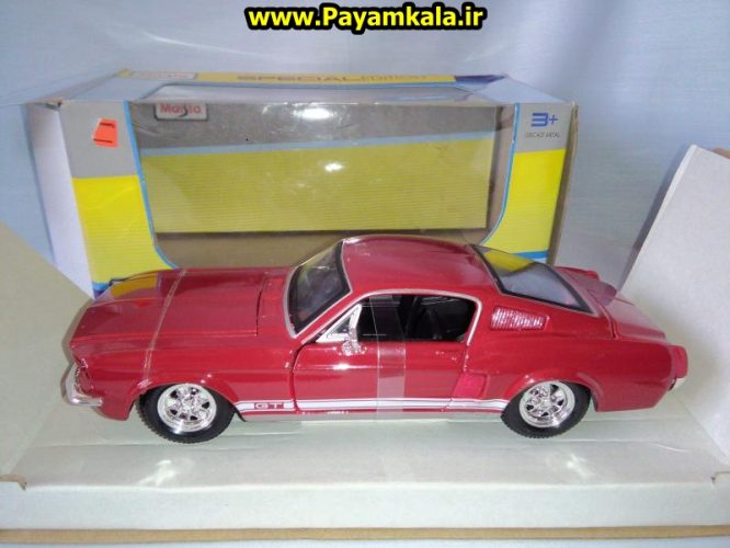 ماکت فلزی فورد موستانگ 1967 بزرگ (1:24) (FORD MUSTANG 1967 GT BY MAISTO)