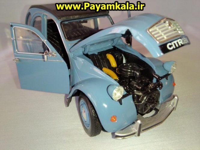 ماکت فلزی ماشین اسباب بازی ژیان 2CV (سیتروئن) بزرگ 1:24 ساخت WELLY