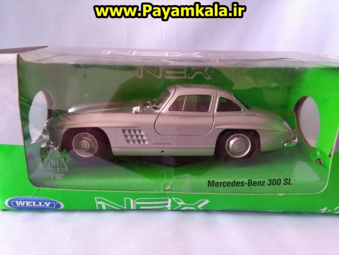 ماکت فلزی اسباب بازی مرسدس بنز 300SL بزرگ (1:24)(MERCEDES-BENZ BY WELLY)