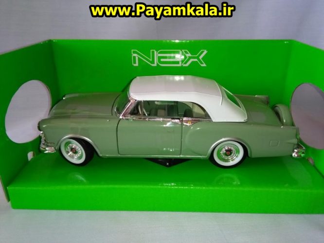 ماکت فلزی اتومبیل پاکارد 1953 بزرگ (1:24)(PACKARD CARIBBEAN BY WELLY) جزییات 100 درصد