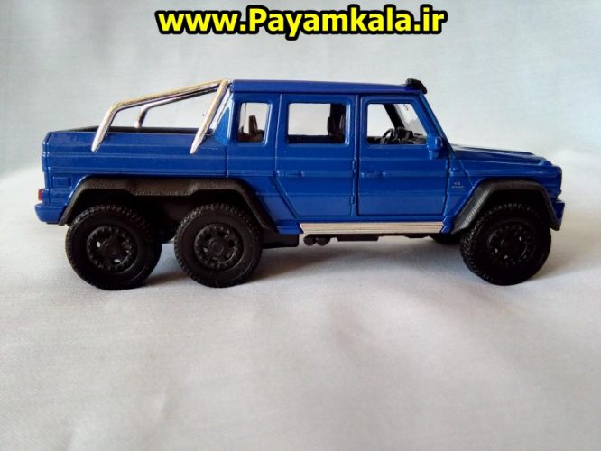 Mercedes-Benz G63 AMG 6X6 (آبی) ماکت ماشین فلزی اسباب بازی مرسدس بنز شاسی بلند 6 چرخ(1:32 WELLY)