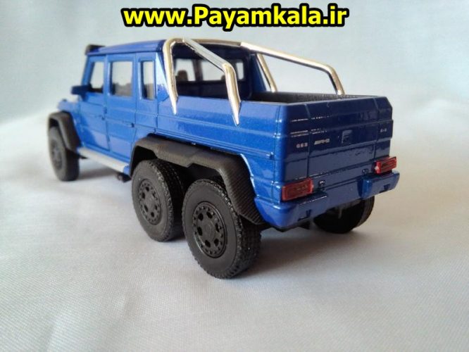 Mercedes-Benz G63 AMG 6X6 (آبی) ماکت ماشین فلزی اسباب بازی مرسدس بنز شاسی بلند 6 چرخ(1:32 WELLY)