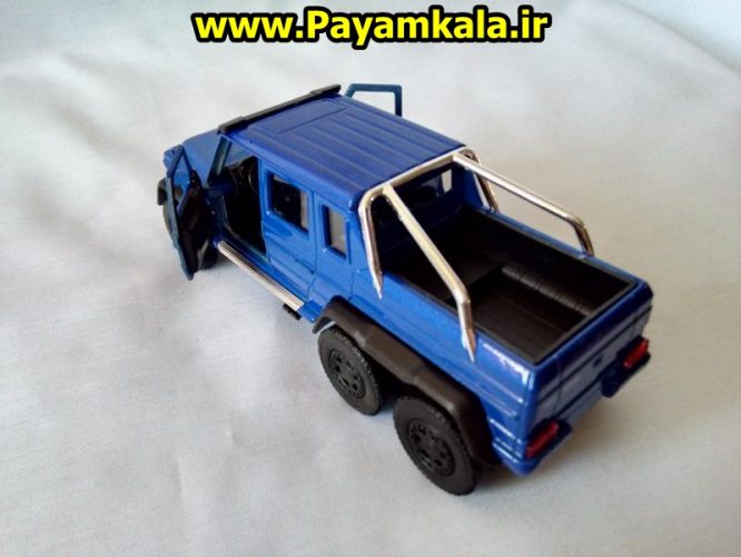 Mercedes-Benz G63 AMG 6X6 (آبی) ماکت ماشین فلزی اسباب بازی مرسدس بنز شاسی بلند 6 چرخ(1:32 WELLY)