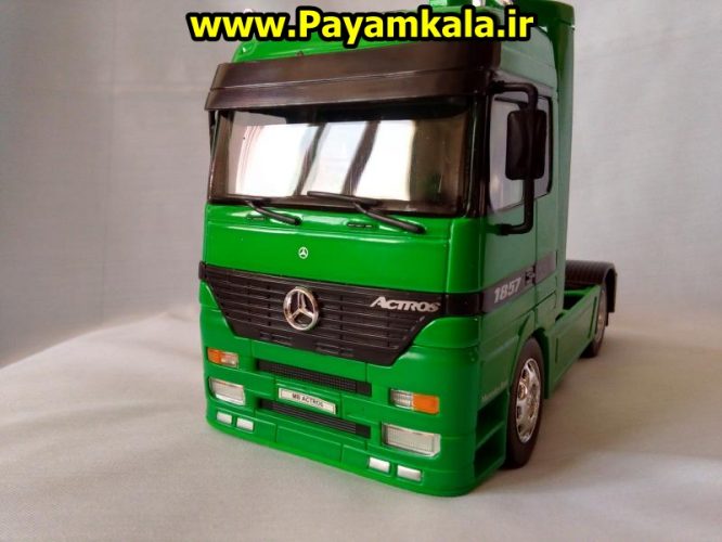 ماکت تریلی مرسدس-بنز تک محور ( Mercedes-Benz ACTROS) بزرگ 1:32ساخت WELLY جزییات 100 درصد