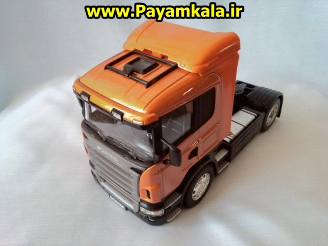 ماکت تریلی اسکانیا تک محور (SCANIA R470) بزرگ 1:32ساخت WELLY جزییات 100 درصد