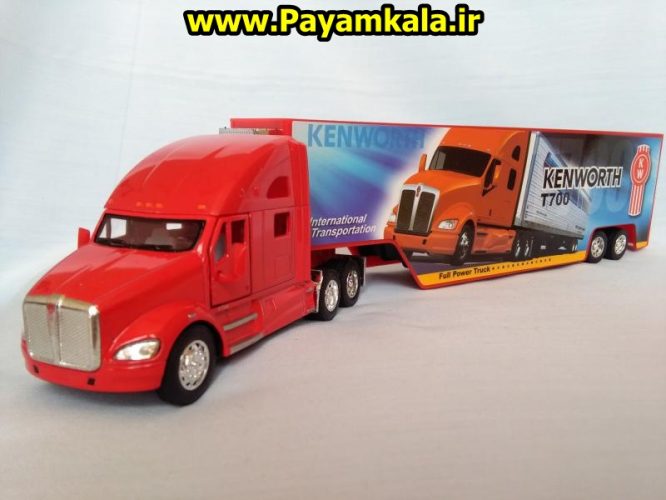 ماکت تریلی کنورث (Kenworth T700) با کانتینر رنگ قرمز : خرید فروش انواع کالا از فروشگاه اینترنتی پیام کالا