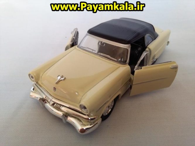 ماکت فلزی اتومبیل فورد سانلاینر (1953 FORD CRESTLINE SUNLINER BY WELLY) : خرید اینترنتی مدل ماکت ماشین اسباب بازی فلزی عقب کش