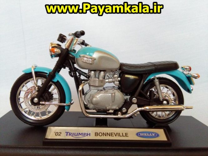 ماکت فلزی موتورسیکلت تریومف (TRIUMPH 02 BONNEVILLE BY WELLY)(1/18) ساخت ویلی : فروشگاه اینترنتی پیام کالا خرید فروش انواع کالای اصلی