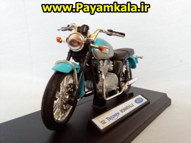 ماکت فلزی موتورسیکلت تریومف (TRIUMPH 02 BONNEVILLE BY WELLY)(1/18) ساخت ویلی : فروشگاه اینترنتی پیام کالا خرید فروش انواع کالای اصلی