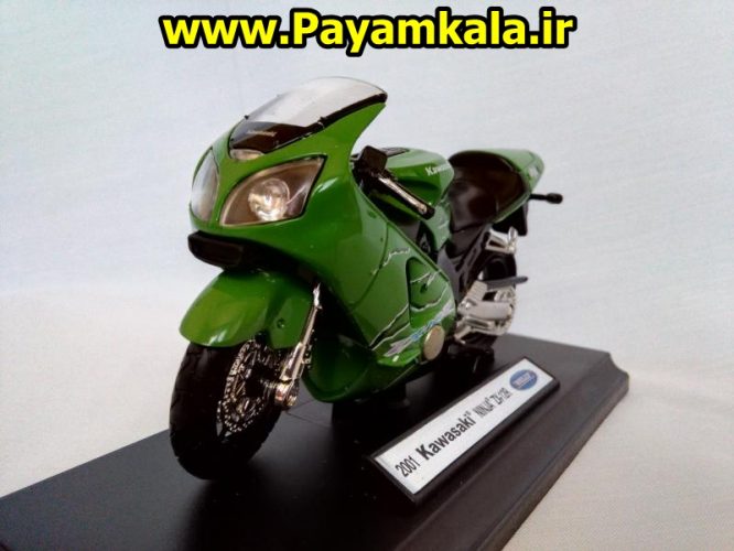 ماکت فلزی موتورسیکلت کاوازاکی (KAWASAKI 2001 NINJA ZX-12R BY WELLY)(1/18) ساخت ویلی : فروشگاه اینترنتی پیام کالا خرید فروش انواع کالای اصلی