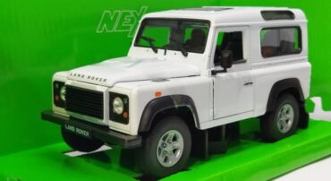 ماکت فلزی ماشین اسباب بازی لندروردیفندر (Land Rover Defender) بزرگ 1:24 ساخت WELLY سفید