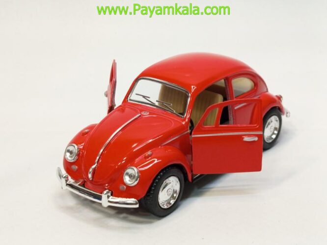 ماکت فلزی ماشین فولکس کینسمارت قرمز (Volkswagen Classical Beetle BY KINSMART)