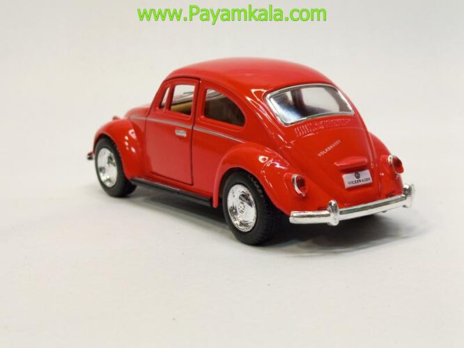 ماکت فلزی ماشین فولکس کینسمارت قرمز (Volkswagen Classical Beetle BY KINSMART)