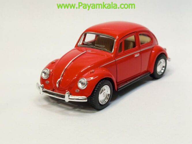 ماکت فلزی ماشین فولکس کینسمارت قرمز (Volkswagen Classical Beetle BY KINSMART)