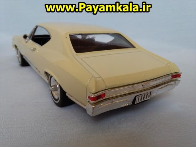 ماکت فلزی ماشین اسباب بازی شورلت (1968 Chevrolet Chevelle SS) بزرگ 1:24 ساخت WELLY کرم