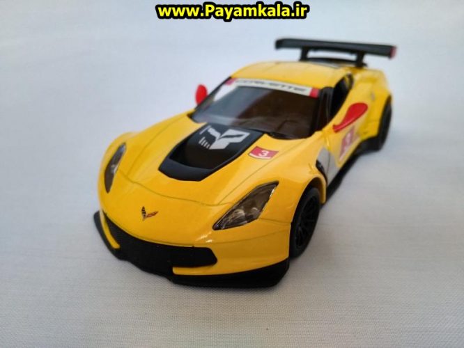 ماشین اسباب بازی فلزی عقب کش کروت (CORVETTE C7.R BY KINSMART)