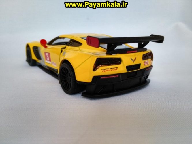 ماشین اسباب بازی فلزی عقب کش کروت (CORVETTE C7.R BY KINSMART)