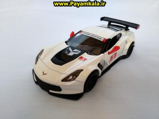 ماشین اسباب بازی فلزی عقب کش کروت (CORVETTE C7.R BY KINSMART)