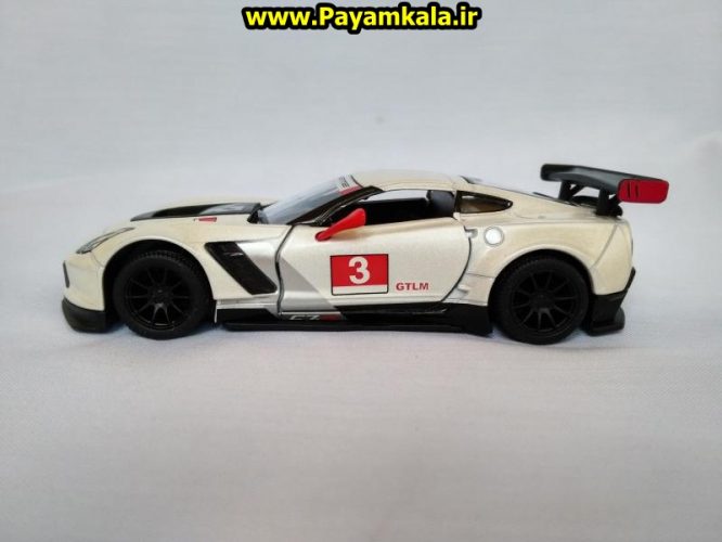 ماشین اسباب بازی فلزی عقب کش کروت (CORVETTE C7.R BY KINSMART)