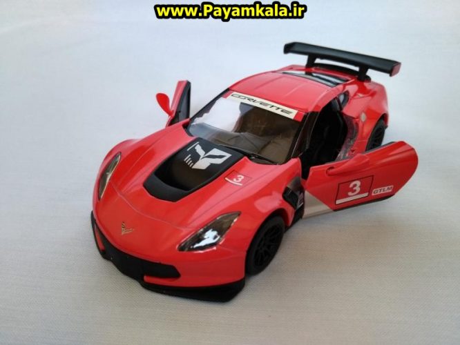 ماشین اسباب بازی فلزی عقب کش کروت (CORVETTE C7.R BY KINSMART)