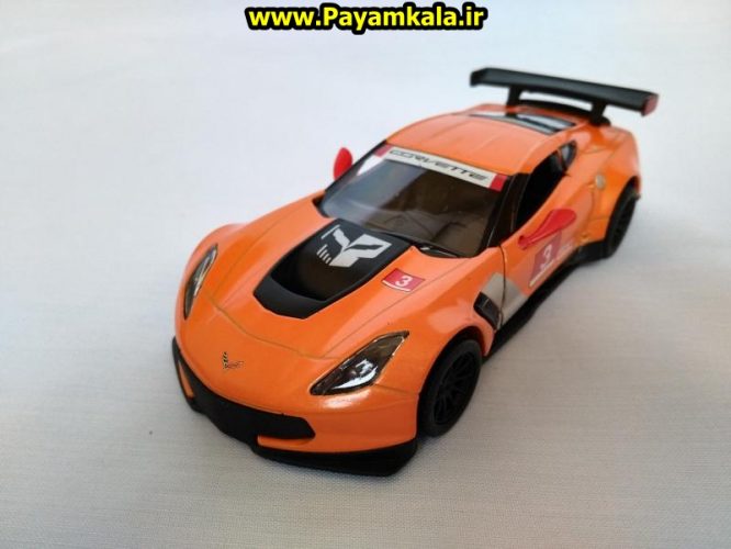 ماشین اسباب بازی فلزی عقب کش کروت (CORVETTE C7.R BY KINSMART)