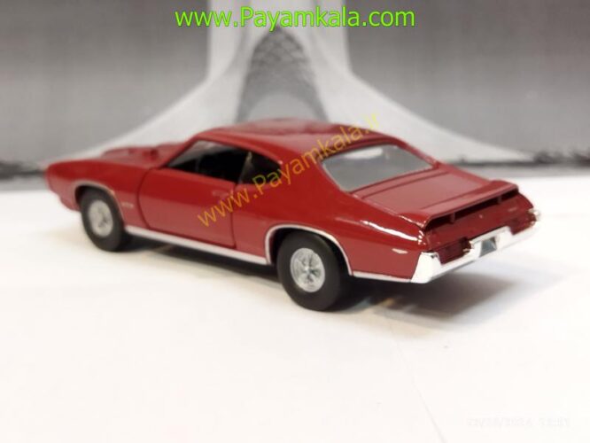 ماشین فلزی پونتیاک (1969 Pontiac GTO 1:34 BY WELLY) قرمز