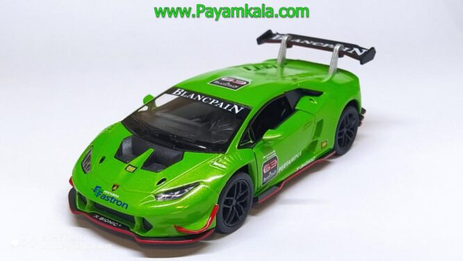 ماکت ماشین اسباب بازی فلزی لامبورگینی هوراکان(Lamborghini Huracan BY KINSMART) سبز