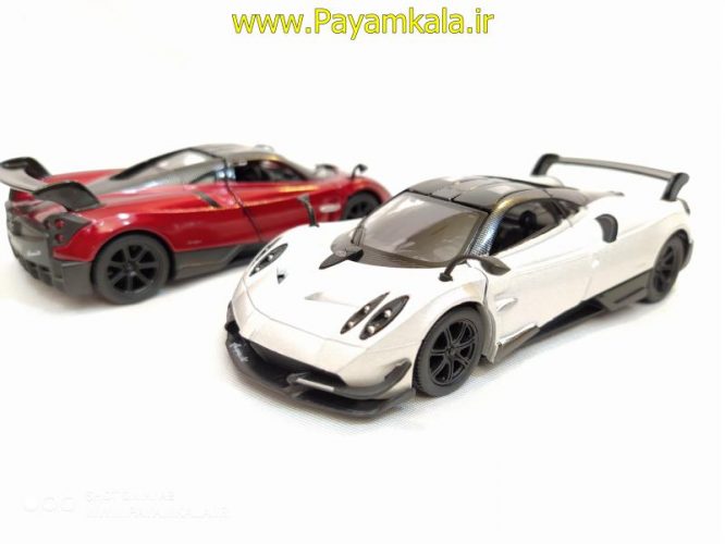 ماشین اسباب بازی فلزی عقب کش پاگانی (PAGANI HUAYRA BC 2016 BY KINSMART) آبی