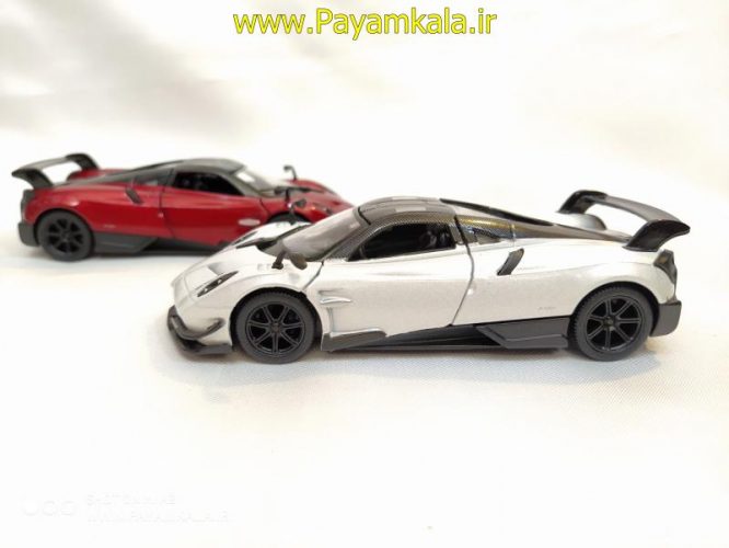 ماشین اسباب بازی فلزی عقب کش پاگانی (PAGANI HUAYRA BC 2016 BY KINSMART) آبی