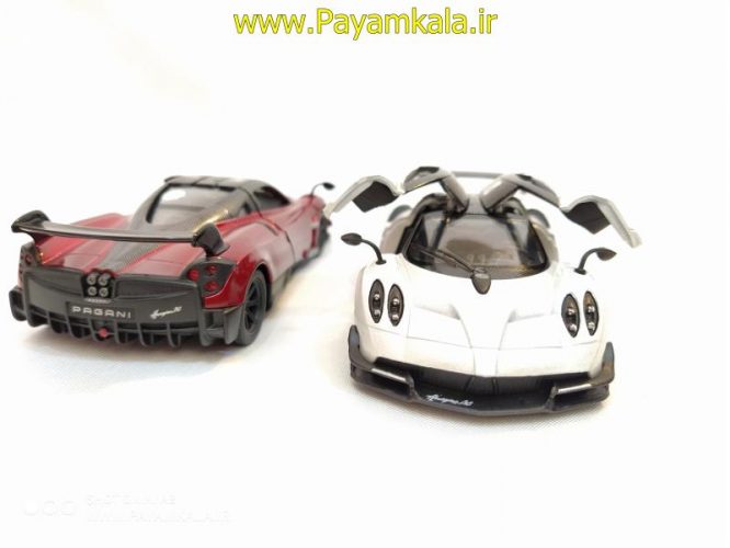 ماشین اسباب بازی فلزی عقب کش پاگانی (PAGANI HUAYRA BC 2016 BY KINSMART) آبی