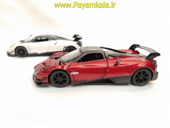 ماشین اسباب بازی فلزی عقب کش پاگانی (PAGANI HUAYRA BC 2016 BY KINSMART) آبی