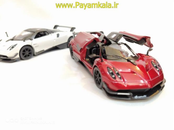 ماشین اسباب بازی فلزی عقب کش پاگانی (PAGANI HUAYRA BC 2016 BY KINSMART) آبی