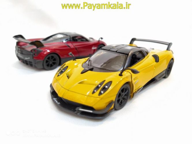 ماشین اسباب بازی فلزی عقب کش پاگانی (PAGANI HUAYRA BC 2016 BY KINSMART) آبی