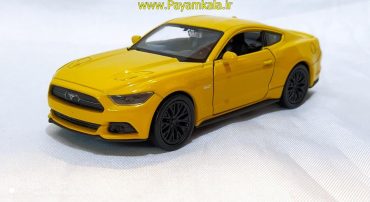 ماشین اسباب بازی فورد موستانگ (2015 FORD MUSTANG GT BY WELLY) زرد