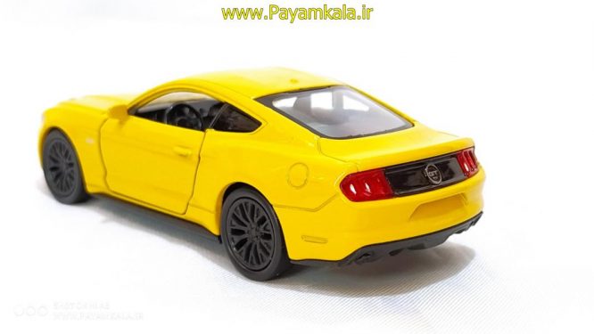 ماشین اسباب بازی فورد موستانگ (2015 FORD MUSTANG GT BY WELLY) زرد