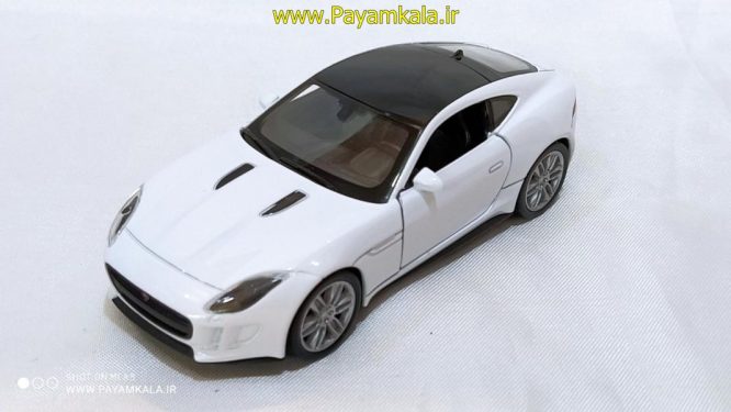 ماشین اسباب بازی جگوار (JAGUAR F-TYPE COUPE 1/32 BY WELLY) سفید