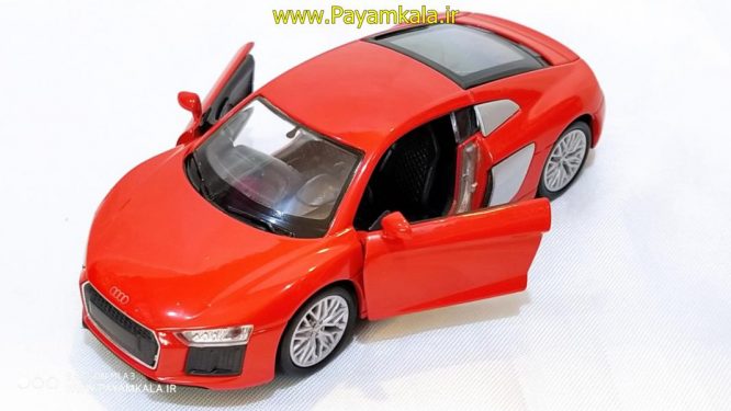 اسباب بازی ماشین آئودی (AUDI R8 V10 BY WELLY) نارنجی