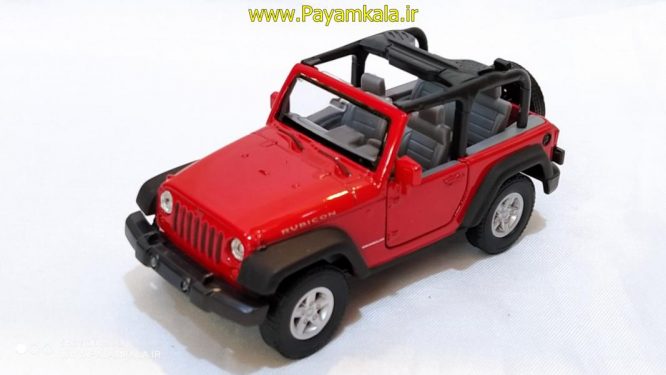 ماکت فلزی اسباب بازی جیپ رانگلر (JEEP WRANGLER RUBICON BY WELLY) مقیاس 1:32 قرمز