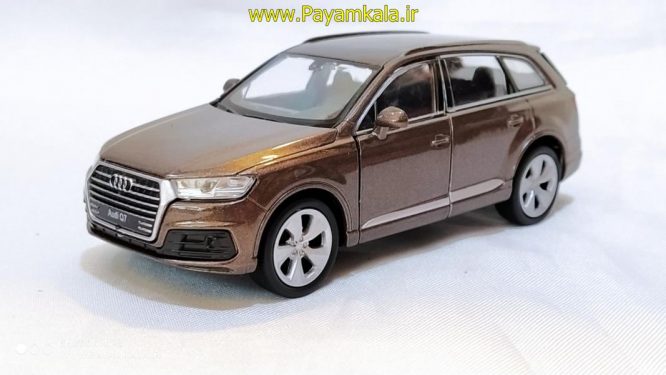 اسباب بازی ماشین فلزی آئودی (AUDI Q7 BY WELLY) قهوه ای (1:32)