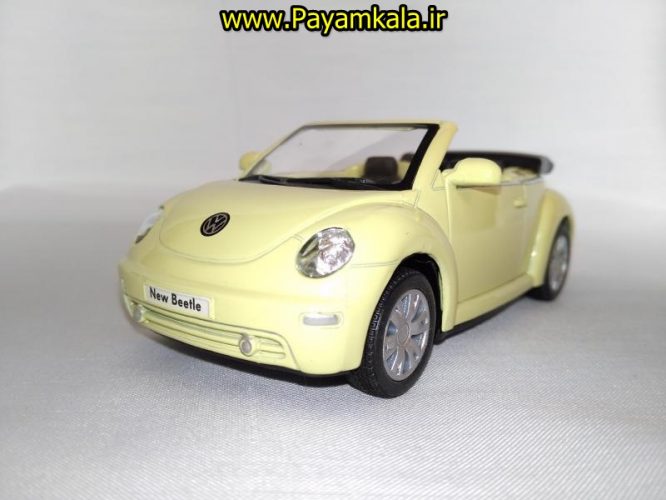 ماشین اسباب بازی فولکس نیوبیتل (VOLKSWAGEN NEW BEETLE CONVERTIBLE BY KINSMART)