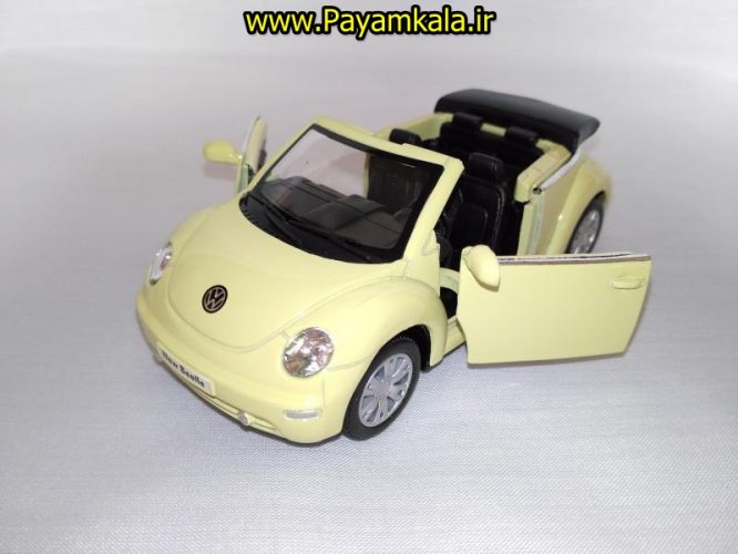 ماشین اسباب بازی فولکس نیوبیتل (VOLKSWAGEN NEW BEETLE CONVERTIBLE BY KINSMART)