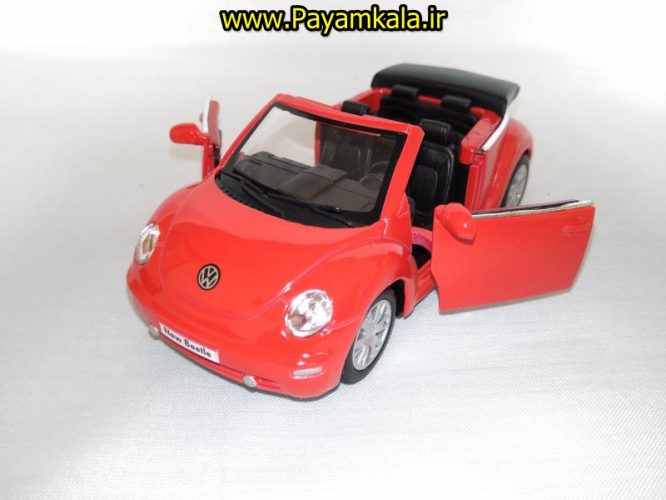 ماشین اسباب بازی فولکس نیوبیتل (VOLKSWAGEN NEW BEETLE CONVERTIBLE BY KINSMART)